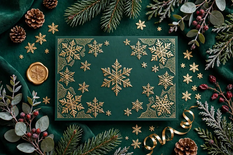 Holiday save the date invitation card