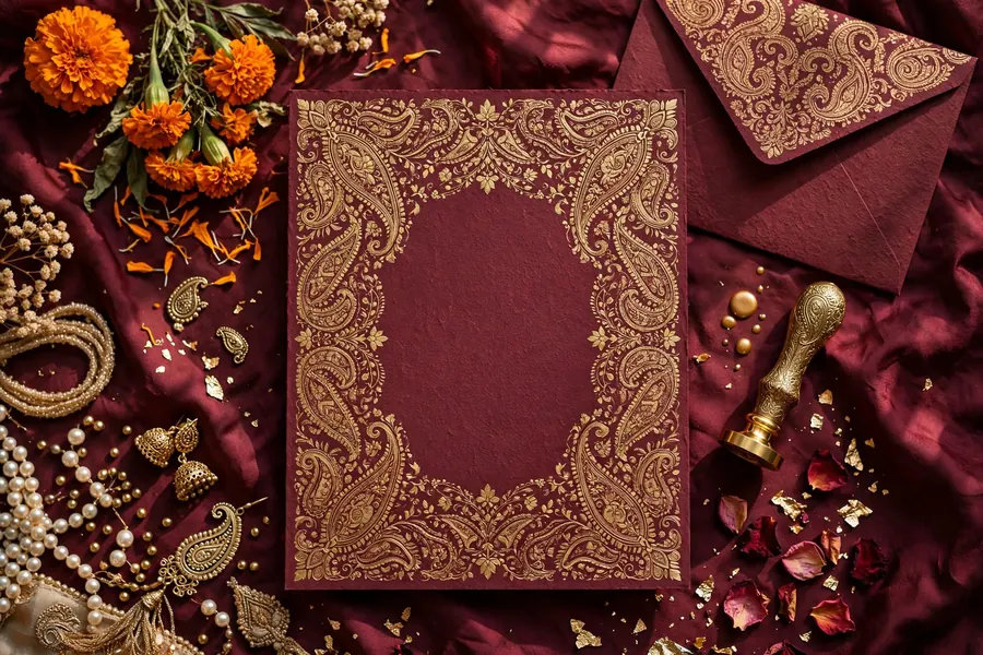 Royal Indian wedding invitation card