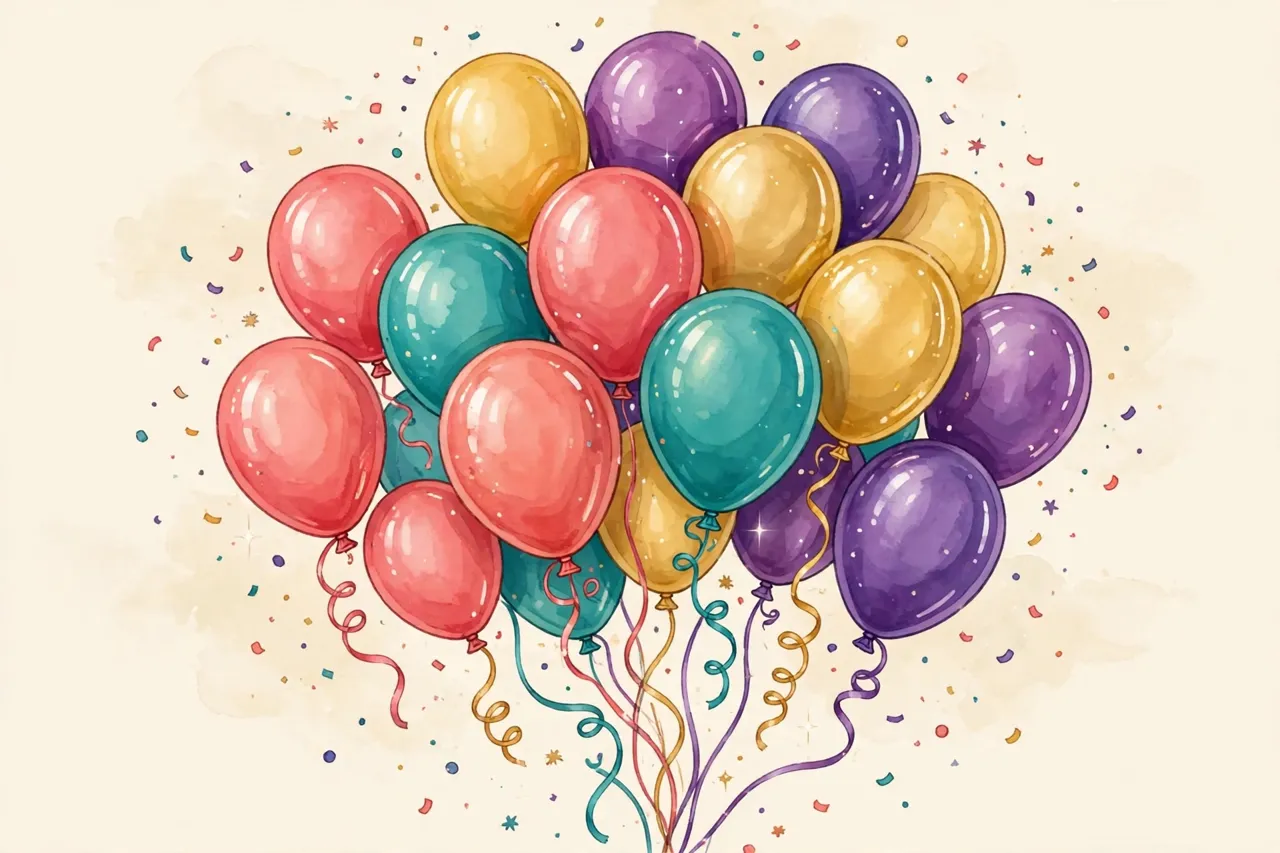 Birthday Balloon Pop interactive website invitation template
