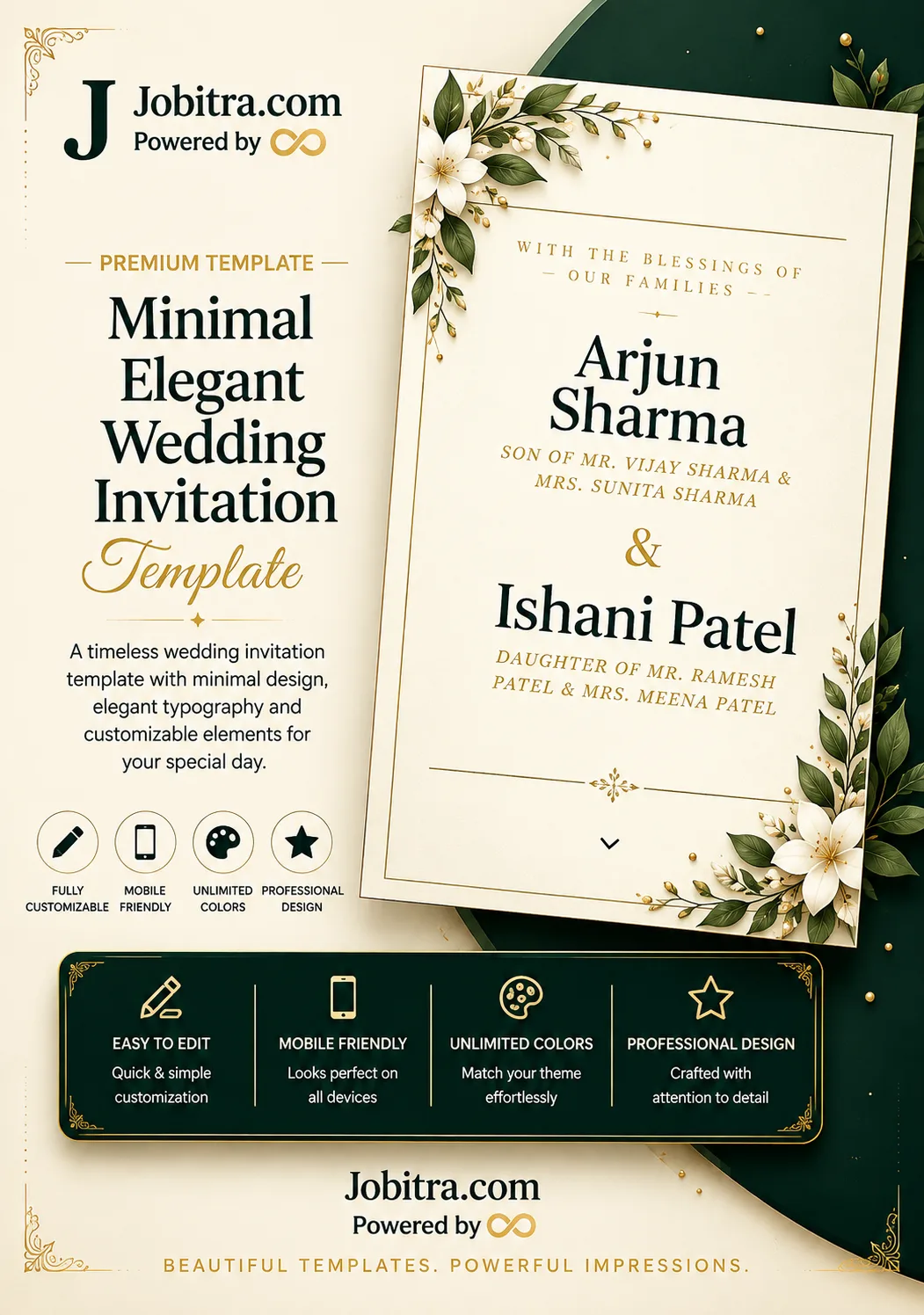 Golden Heritage Grandeur interactive website invitation template