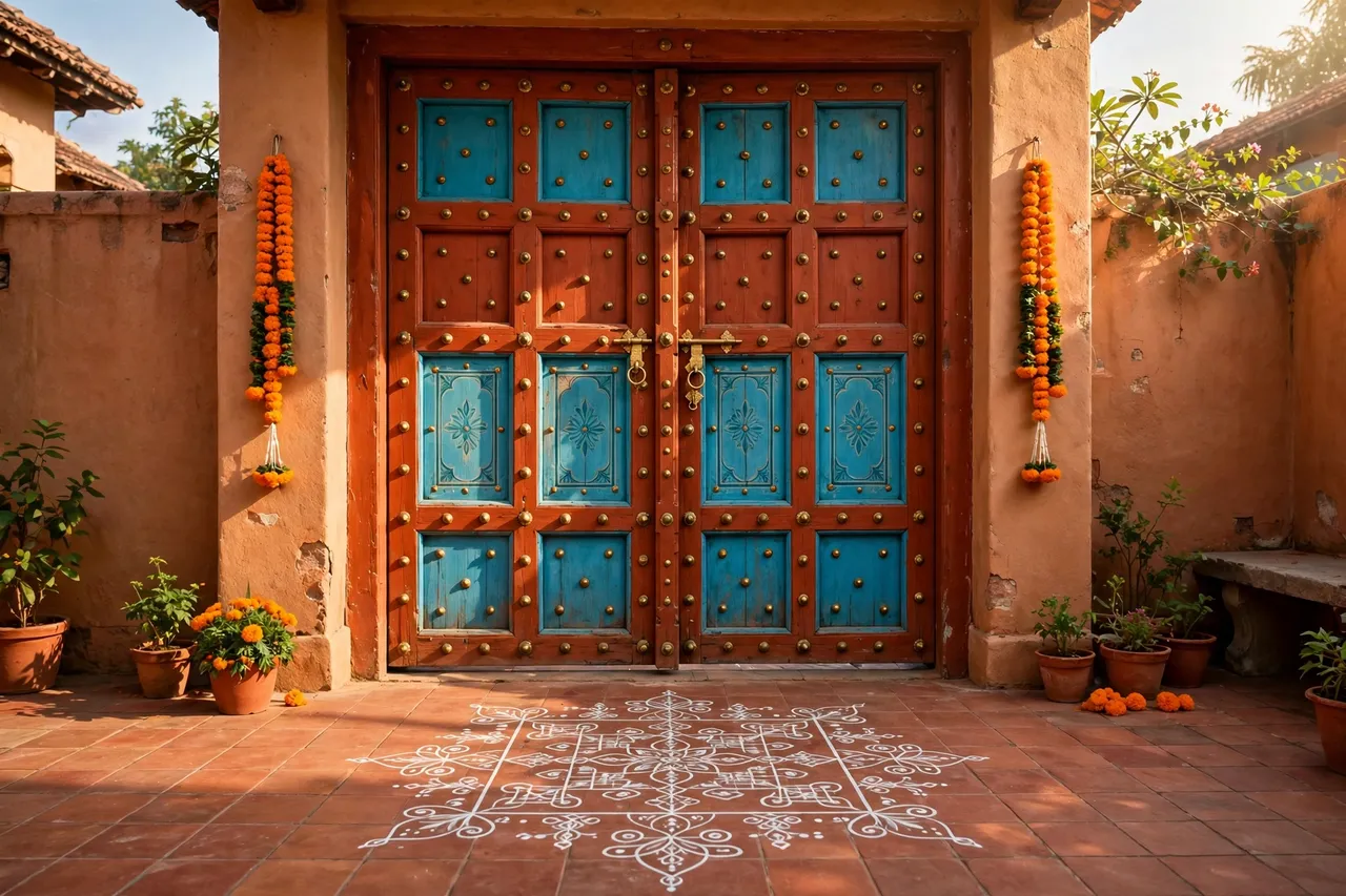 Haldi Courtyard invitation template