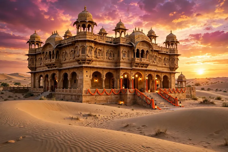 Jaipur Desert Royal Wedding interactive website invitation template
