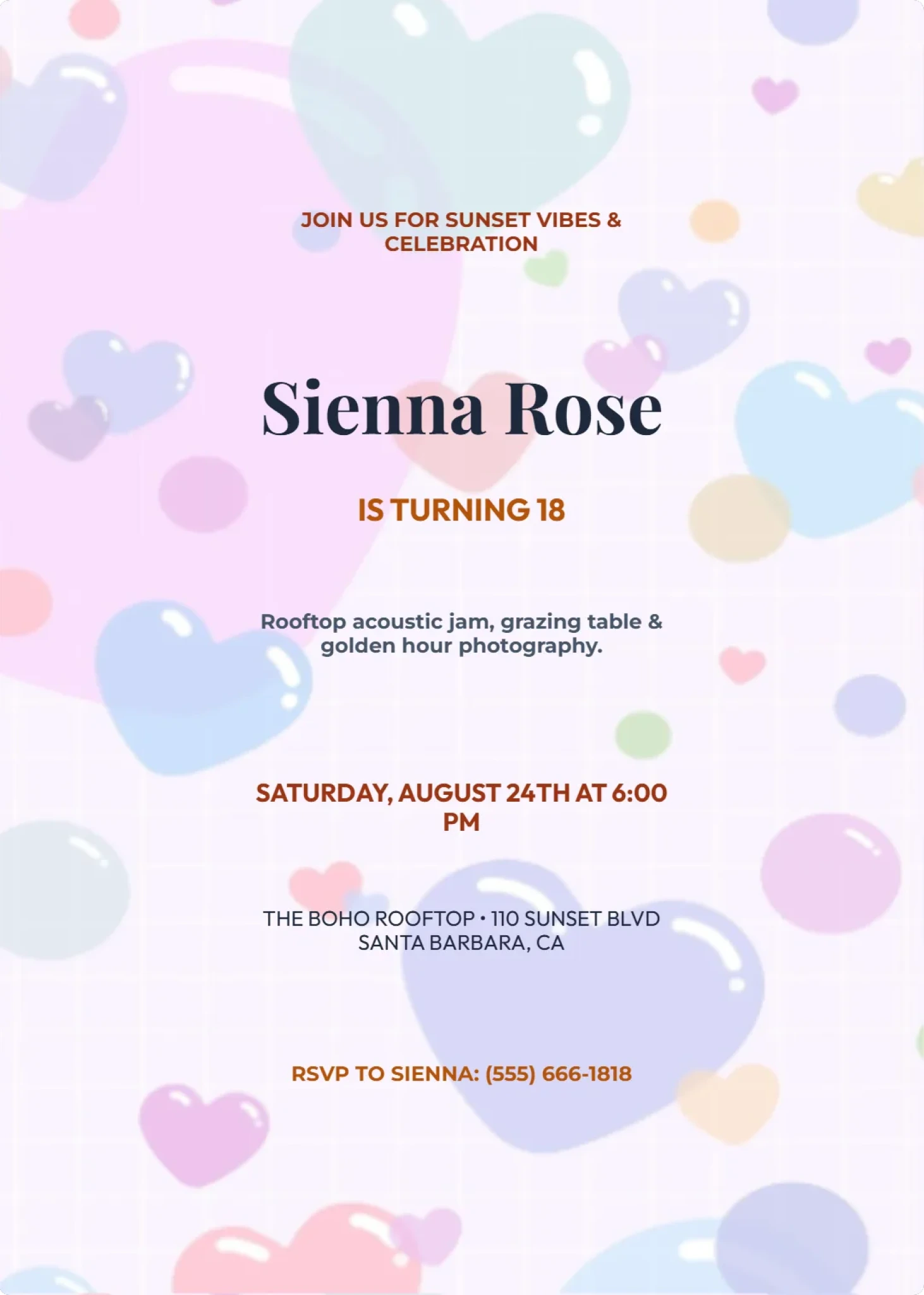 Boho Sunset & Pampas Grass Teen Celebration