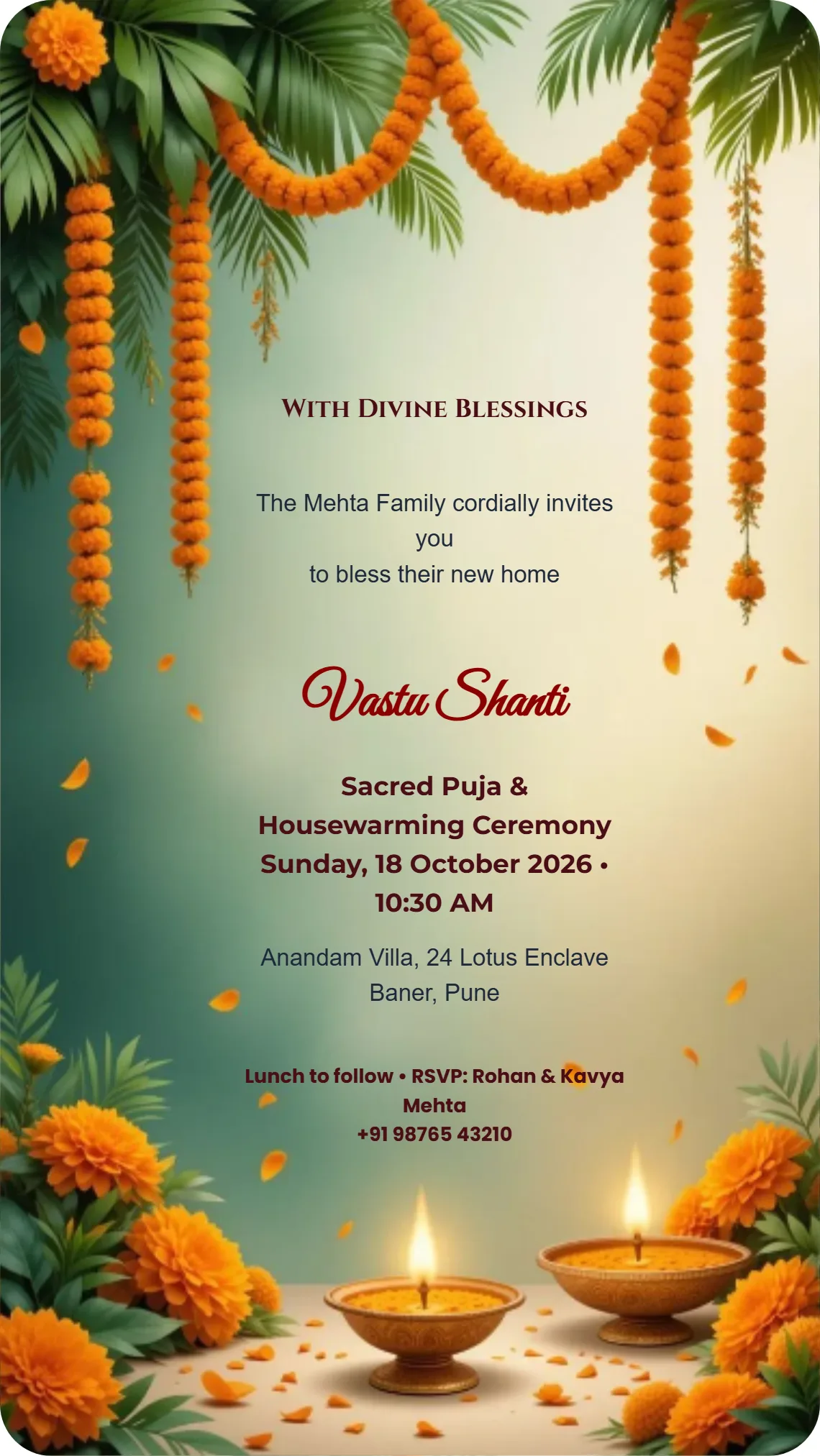 Emerald Marigold Vastu Shanti Preview