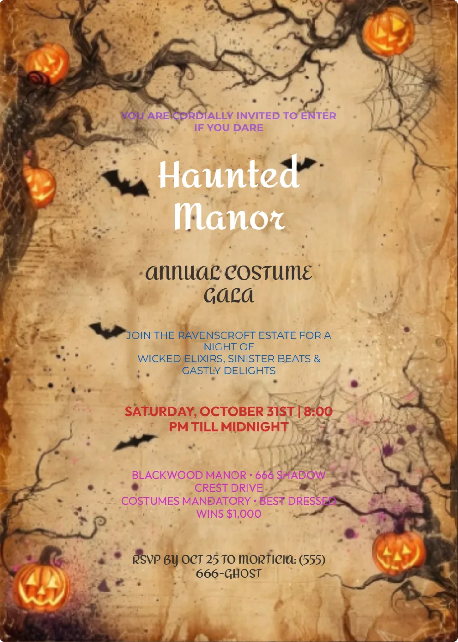 Haunted Manor Costume Gala