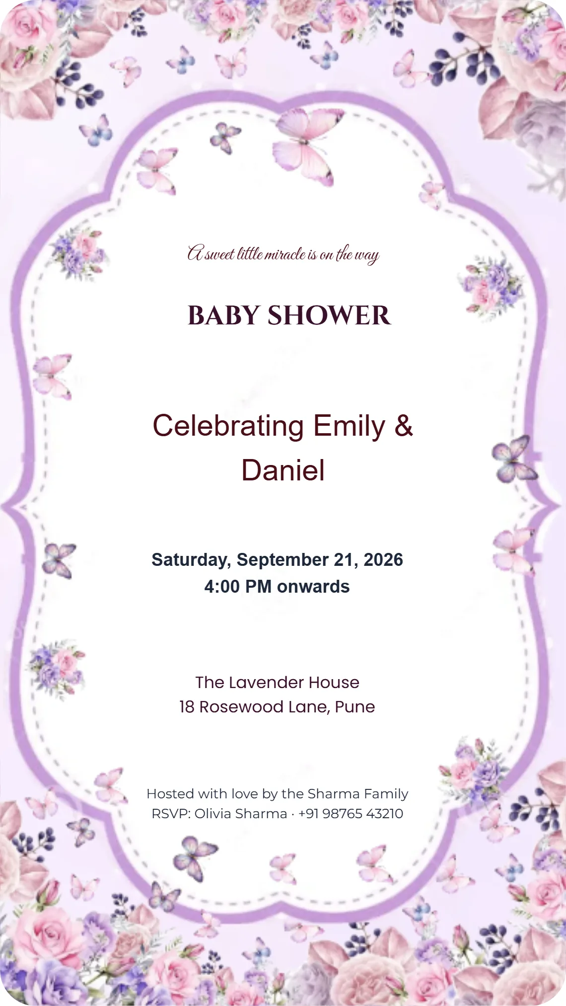 Lavender Bloom Luxury Baby Shower Preview