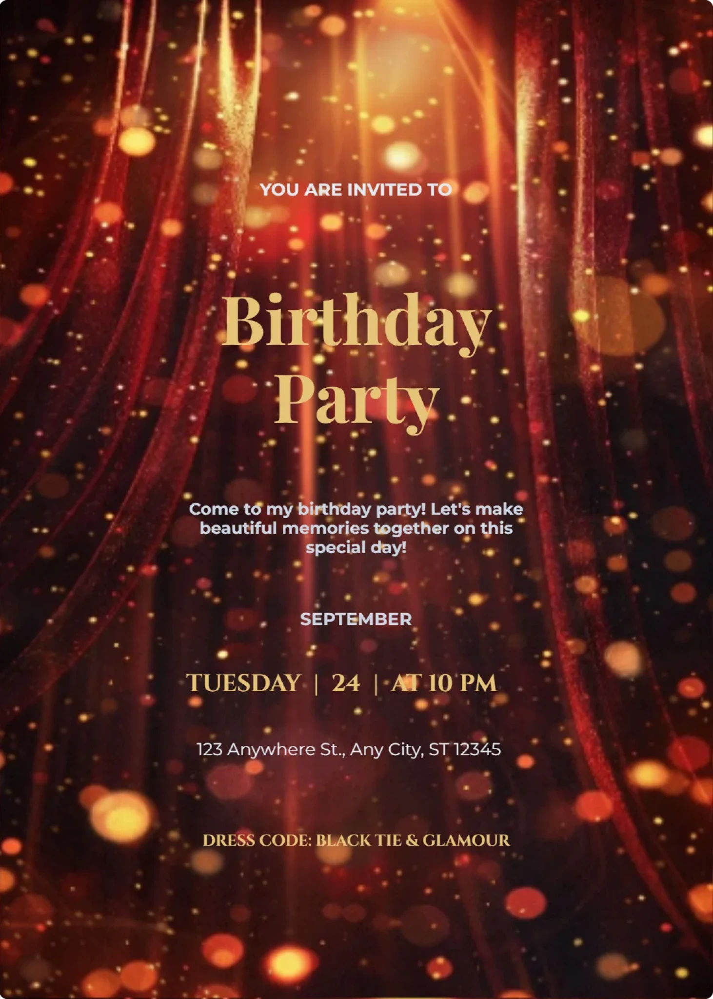 Starlight Champagne & Black Balloons Gala