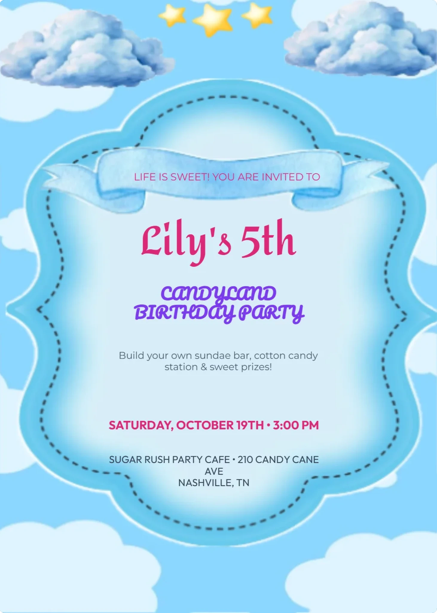 Sweet Candyland & Ice Cream Birthday Fiesta