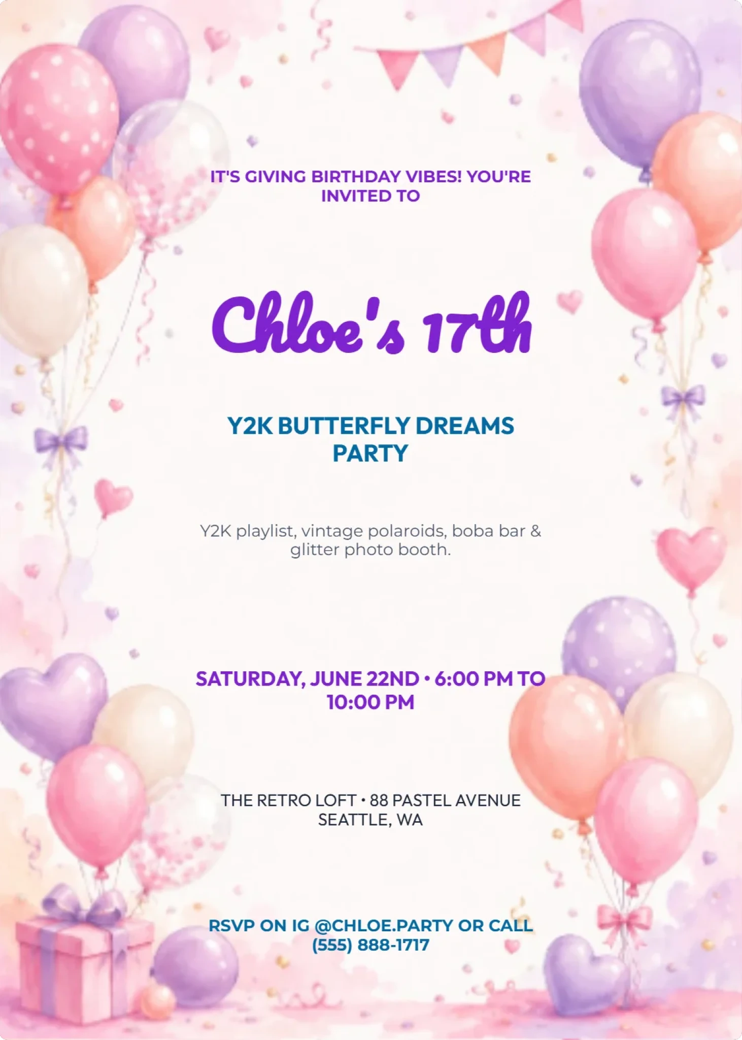 Y2K Butterfly & Pastel Dream Teen Birthday
