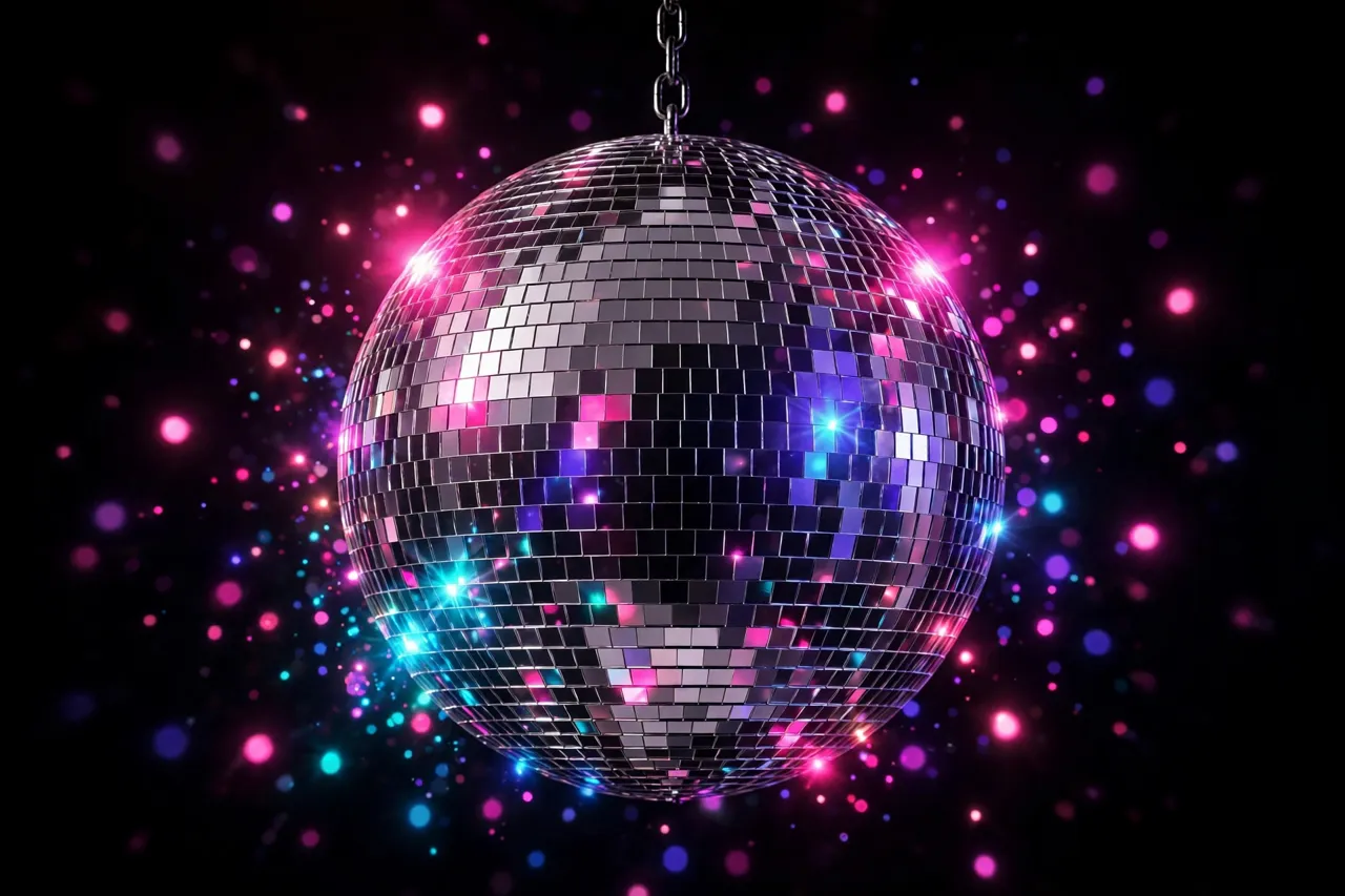Sangeet Disco Ball interactive website invitation template
