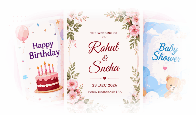 Jobitra Digital Invitation Templates (Wedding, Birthday, Baby Shower)