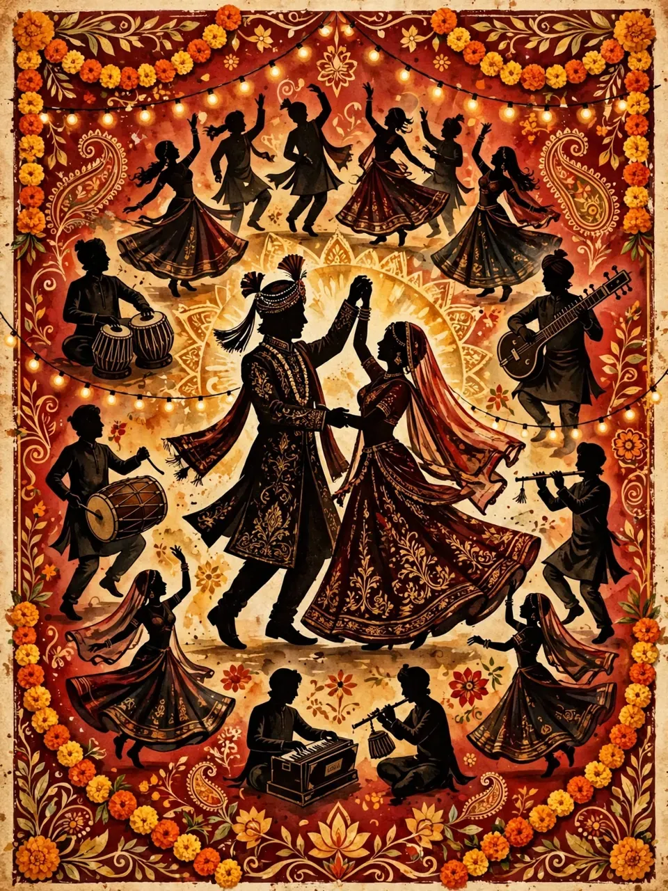 Bollywood poster artwork of the dancing stars