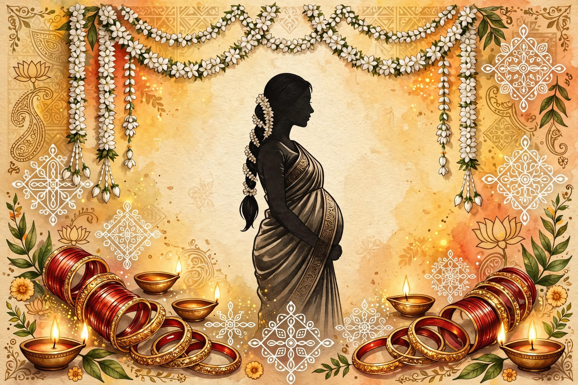 15 Seemantham Invitation Wording and Design Ideas