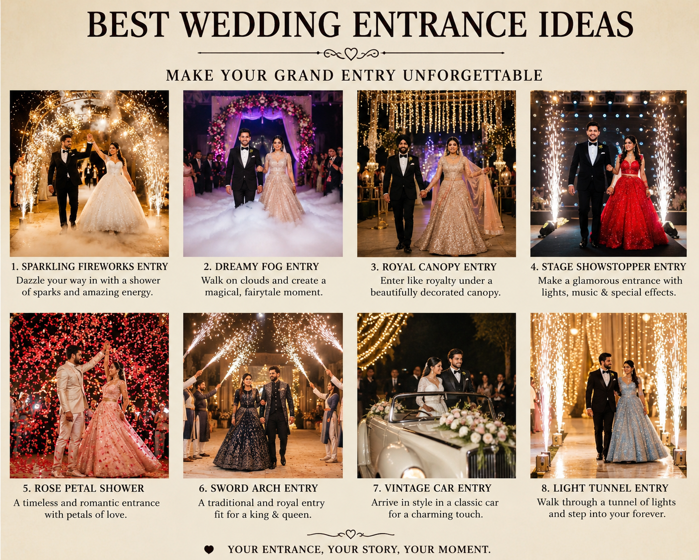 Best Wedding Entrance Ideas for Bride and Groom in 2026