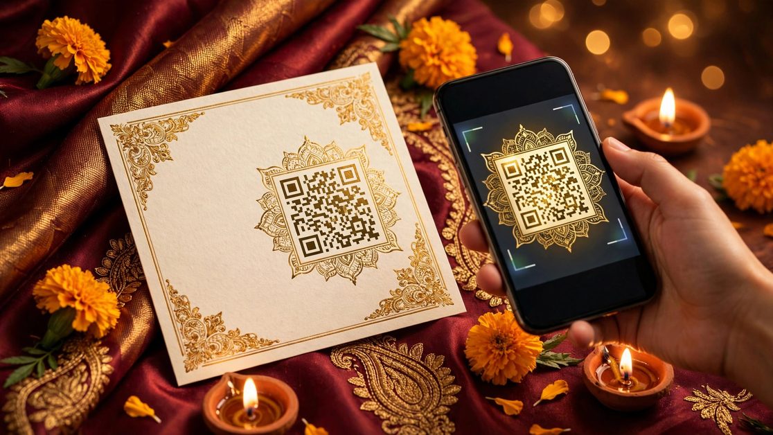 QR Code on Wedding Invitations: 7 Smart Uses for Indian Weddings (2026 Guide)