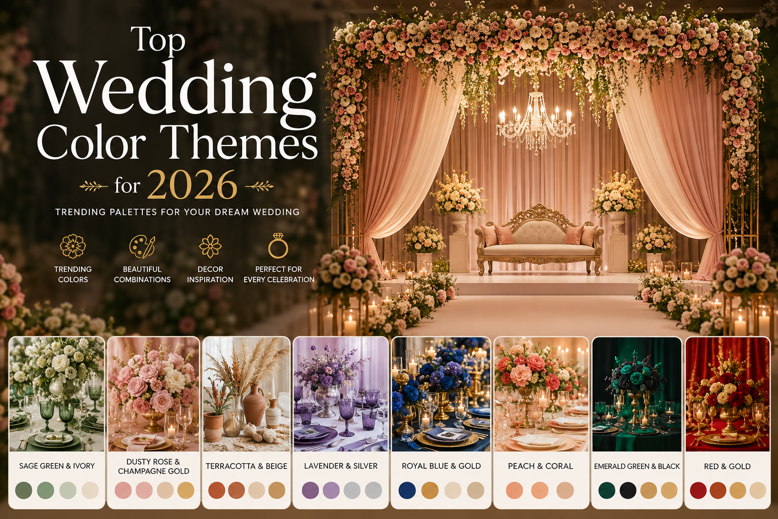 Top Wedding Color Themes for 2026
