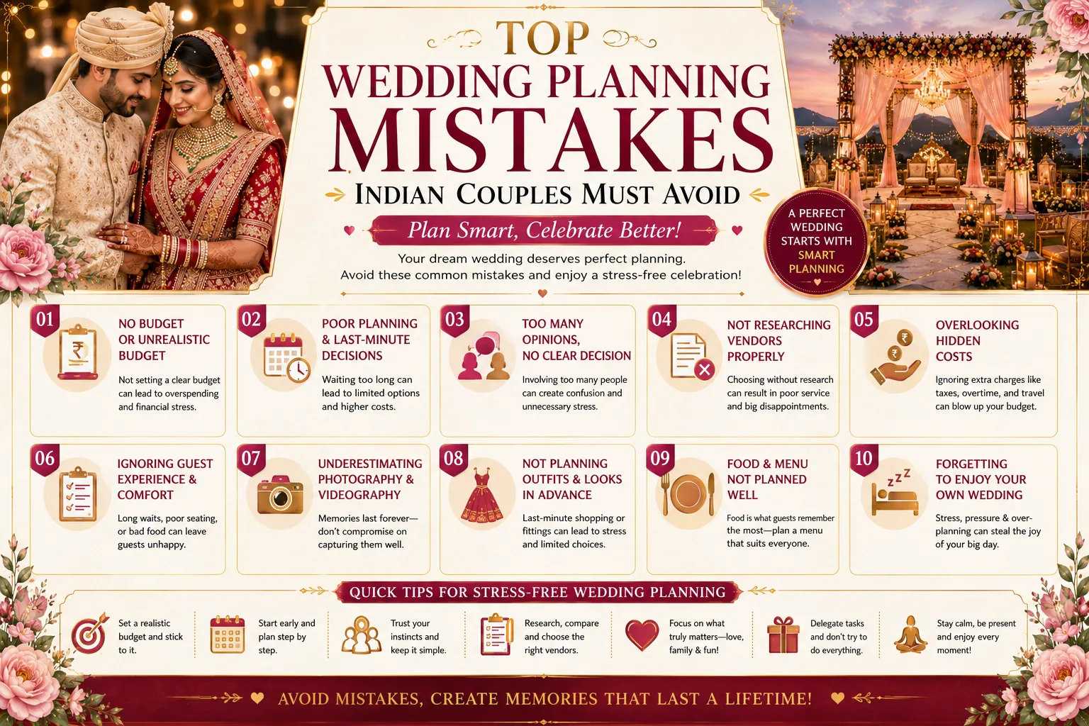 Top Wedding Planning Mistakes Indian Couples Must Avoid
