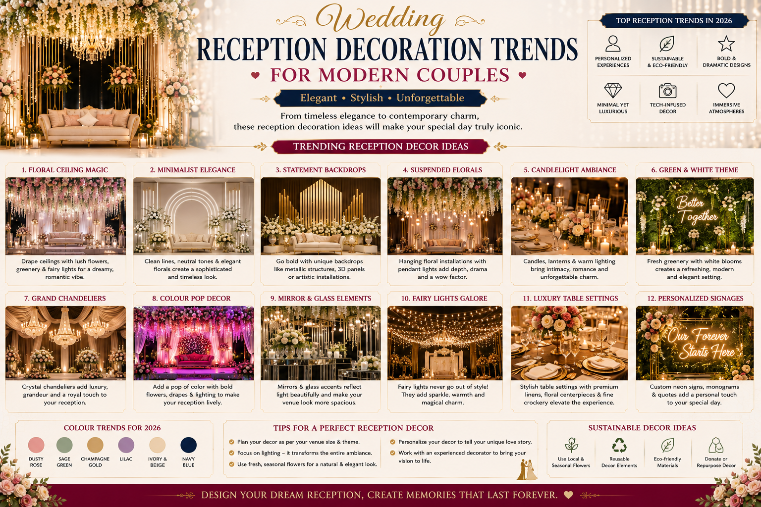 Wedding Reception Decoration Trends for Modern Couples